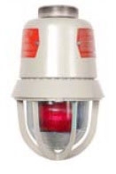 116DEXMSTR-FJ AdaptaBeacon 116DEXMST-FJ Explosionproof Strobe Beacon, 16 to 33 V DC, Xenon Lamp, 7-1/4 in Dia, Stanchion Mount, Red Lens