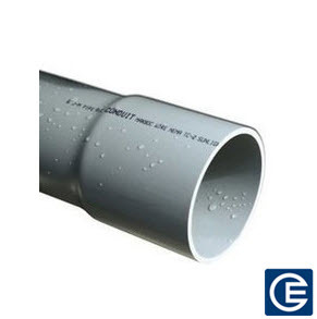 Schedule 80 PVC Conduit, 2 inch diameter, 10 ft