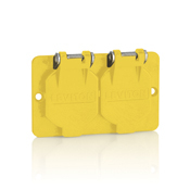 3056-Y Standard Size Cover Plate With Weather Resistant Flip Lid, 3.65 in L x 2-1/4 in W, Polycarbonate