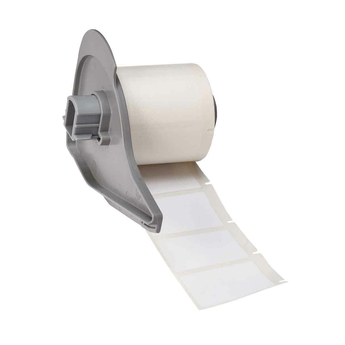 M71-31-423 WorkHorse BMP71 Blank Rectangular Thermal Transfer Label, 1 in L x 1-1/2 in W, Blank Legend, White, B-423 Polyester