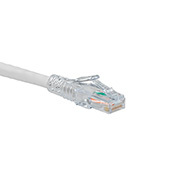 6D460-20W eXtreme UTP SlimLine Boot Patch Cord, CAT 6, 24 AWG Stranded Copper Conductor, 8P Modular Non-Keyed Plug Connector, 20 ft L Cord, White