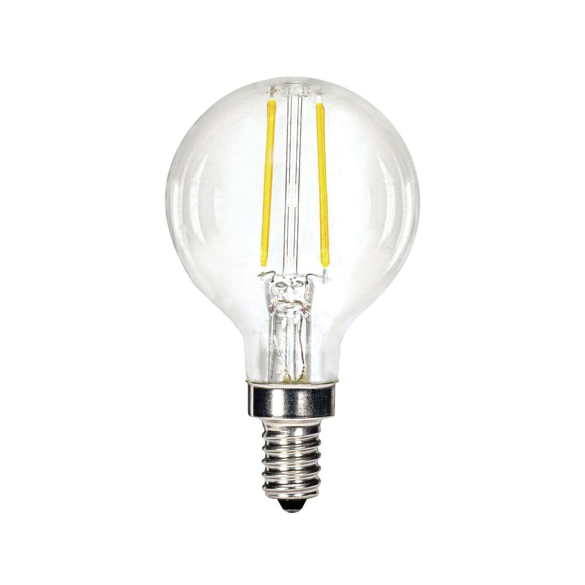 S12100 Dimmable LED Lamp, 5.5 W, 60 W Incandescent Equivalent, E12 Lamp, G16 Globe Shape, 500 Lumens
