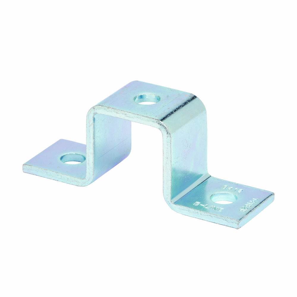 B412ZN 3-Hole Offset U-Support, 5-7/16 in W x 1/4 in THK, Steel