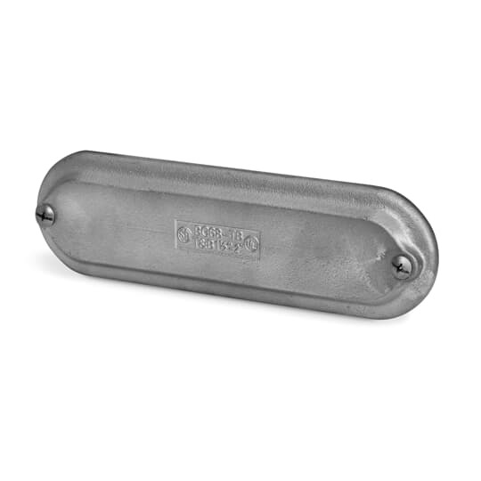 BG88-TB T&B Oval Conduit Body Cover, 2-1/2 to 3 in Hub, For Use With Mogul EMT Conduits, Iron, Electro Galvanized