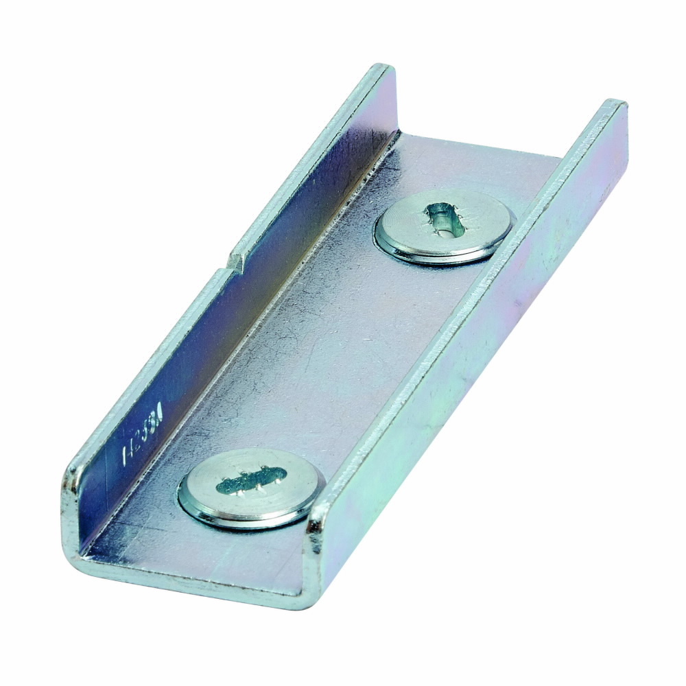 B766-52ZN Straight Strut Joiner, 2 Holes, 4-1/2 in L x 12 ga THK, Low Carbon Steel