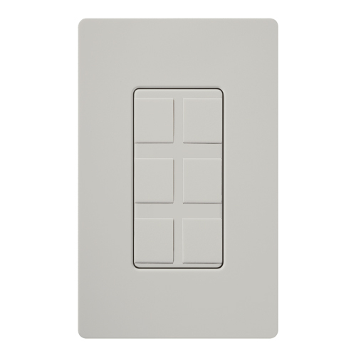 SC-6PF-PD Claro 6-Port Frame, Field Customizable, Fits Decorator-Style Wall Plates, Palladium