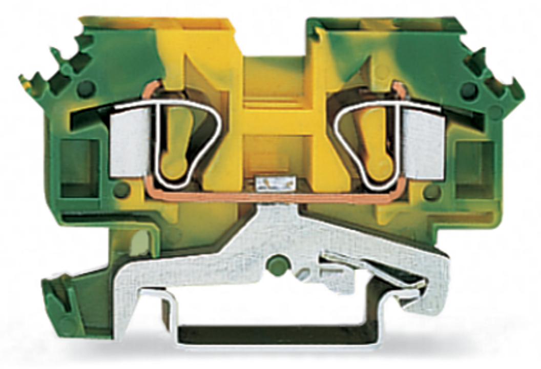 282-607 282 2-Conductor Terminal Block, 24 to 10 AWG Wire, 2 Poles, DIN Rail Mounting