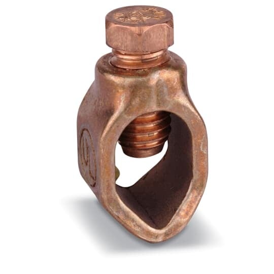 JAB58HP Blackburn EZ-Ground Type JAB Grounding Rod Clamp, 5/8 in Rod, 8 to 1/0 AWG Conductor, Copper