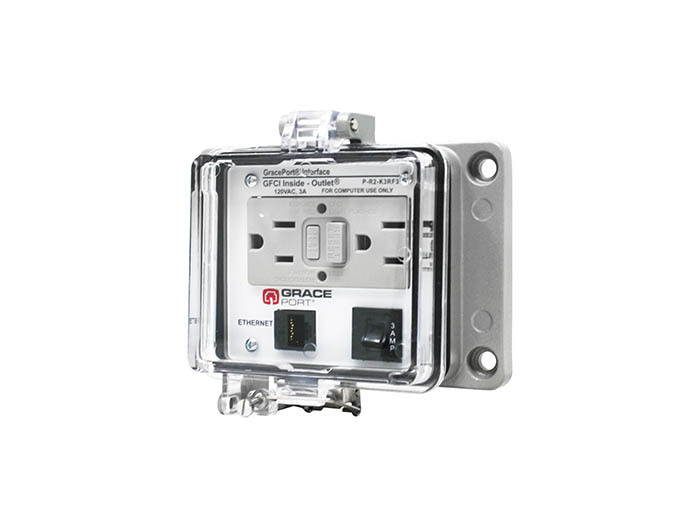 P-R2-K3RF3 Bulkhead Computer Port Connector Interface, Plastic Housing