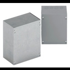 Type 1 junction boxes, 18" height, 6" length, 18" width, NEMA 1, Screw cover, SCGV NK enclosure, Surface mounted, Medium single door, No knockout, Thru holes, Galvanized steel