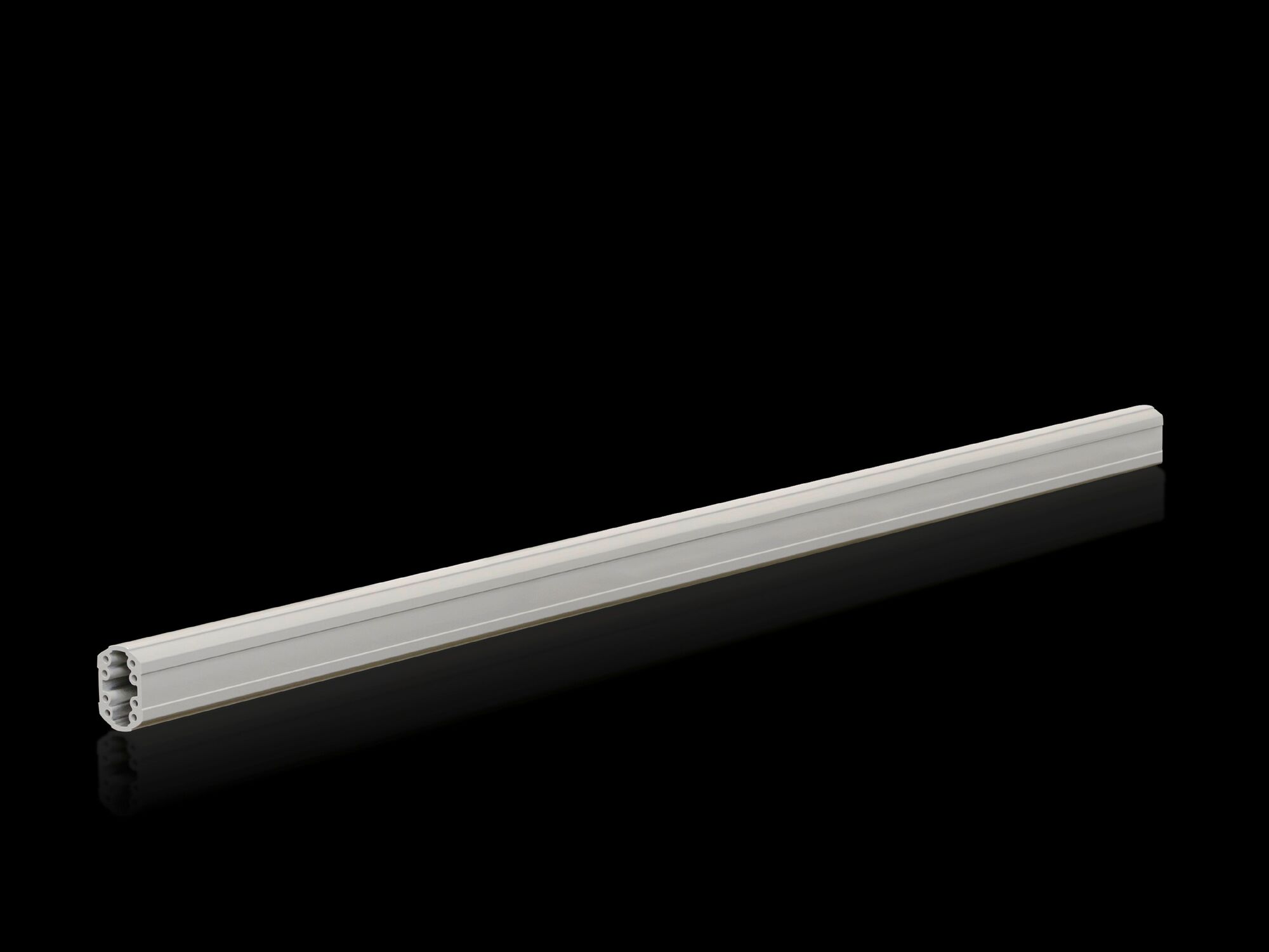 6206200 CP 60 Solid Support Section, 2000 mm L x 59 mm W x 85 mm H, For Use With Support Arm System, Aluminum, Light Gray