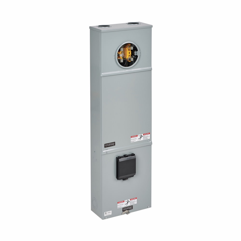 224 MTB Meter Breakers, 100 Amp, Test Block Ringed, 3R, ANSI 61 Gray Painted, 010 kAIC, #14-2/0, Main Circuit Breaker, Steel, Surface Mount, 4 Jaw, 1 Position, 1 Phase, 3 Wire, OH