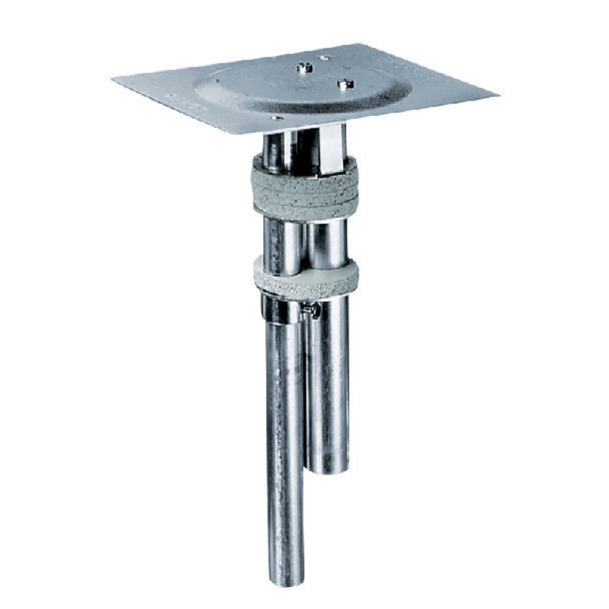 PT27A FRPT Pedestal Multi-Service Standard Poke-Through Floor Fitting, 2 in Hole, 2 in Dia Cover, Composite