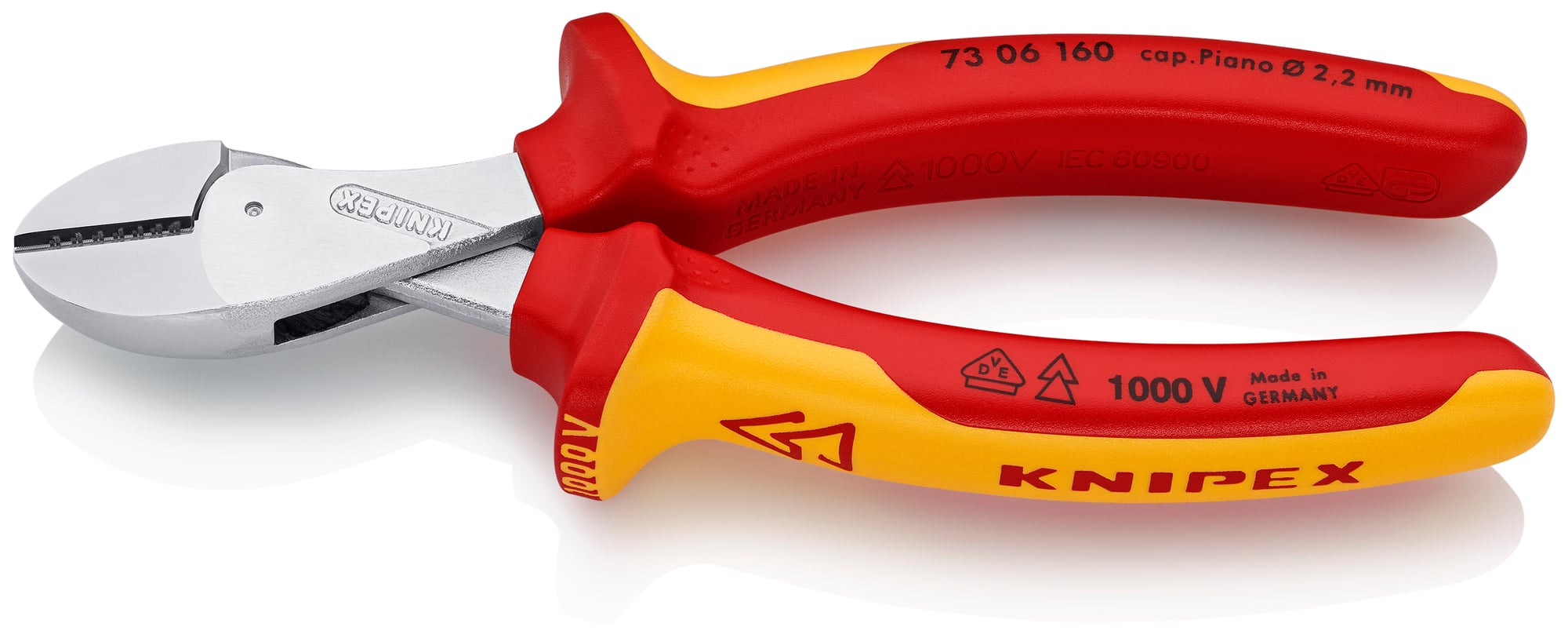 X-Cut Compact Diagonal Cutters-1000V Insulated, 6 1/4 in., Multi-Component, VDE