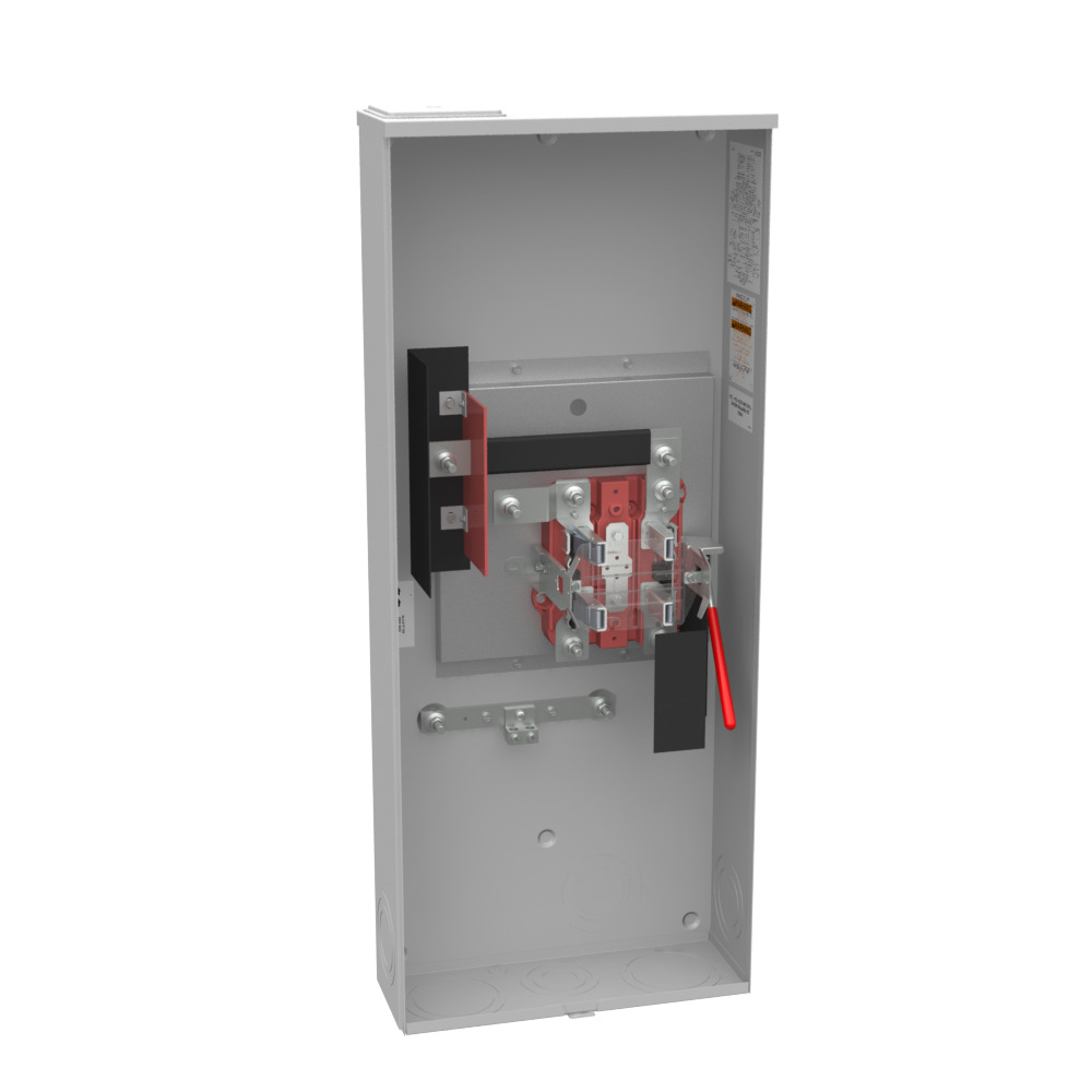 U4905-X 4 Term, Ringless, Large Closing Plate, Lever Bypass, Side Bussed, Tall Shell