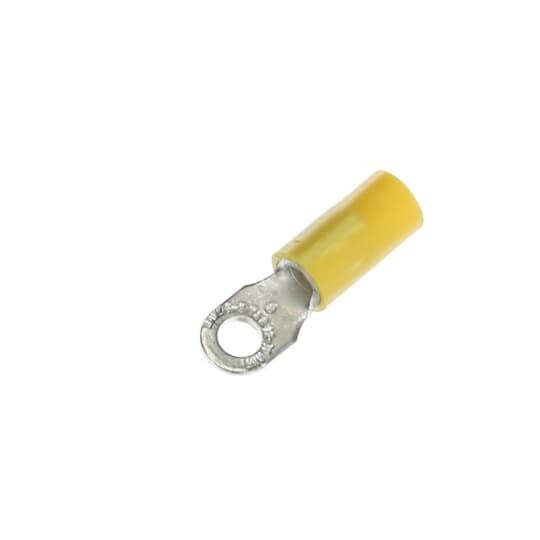 10RC-8 Sta-Kon RC Series Insulated Ring Terminal, 12 to 10 AWG Conductor, 1.06 in L, Brazed Seam Barrel, Copper, Yellow