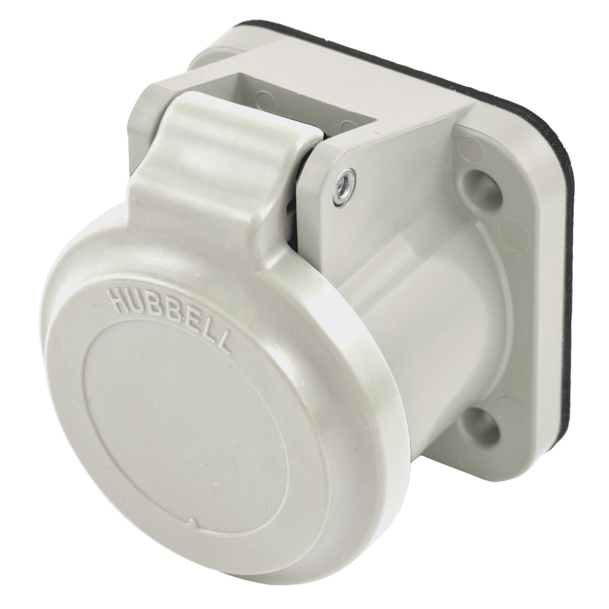 HBLNCAW 16 Series Non-Metallic Weatherproof Surface Mount Protective Lift Cover, #1, For Use With 300/400 A, 600 V AC/250 V DC 1-Pole and Temporary Power Device, Nylon/PBT, White