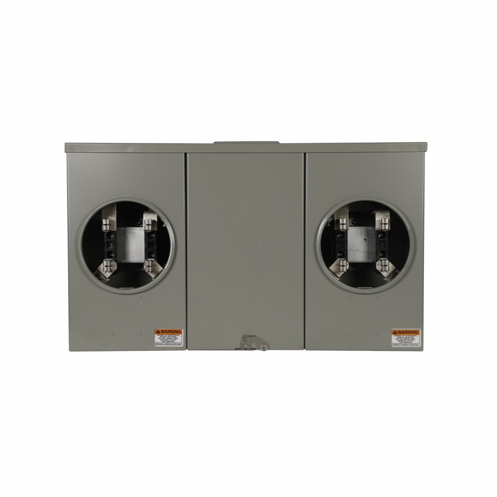 URT2R2332UCH Meter Socket, Multi Position, Residential Service 200 Amp, OH, UG, 5x5 inch Hub Cover Plate, #6-350 kcmil, 4 Jaw, 1 Phase, #8-250 kcmil, Ground Connector #14-#2 Copper, Triplex, 3 Wire, Ringless, 600V