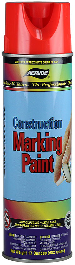 246 Marking Paint, 20 oz Container, Fluorescent Red, 420 ft Coverage, 45 min Curing
