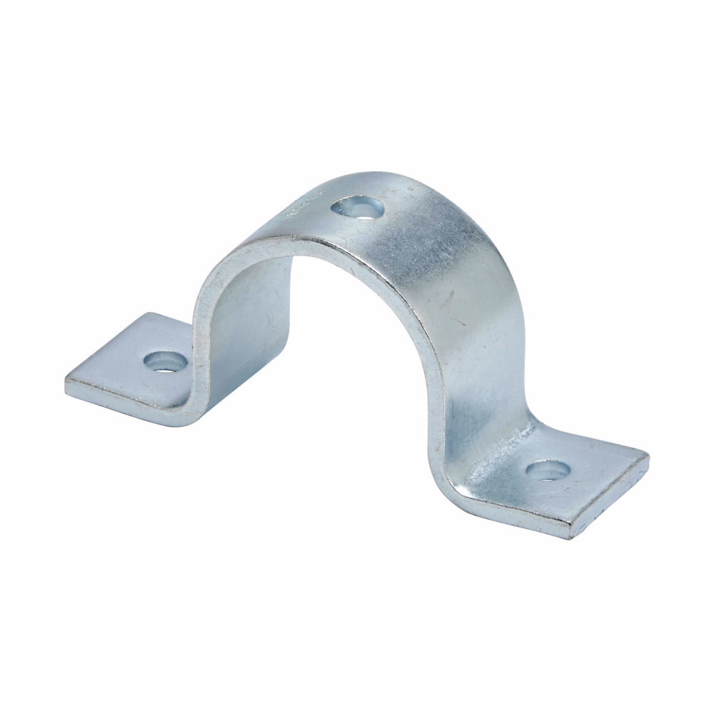 B2400-31/2ZN 2-Hole Pipe Strap, 3-1/2 in Nominal, 1200/480/300 lb Load, Carbon Steel