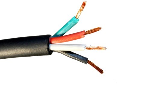 SOOW/SOW Cord, 4 AWG, 4 Conductors, Black, 1000 Foot Reel