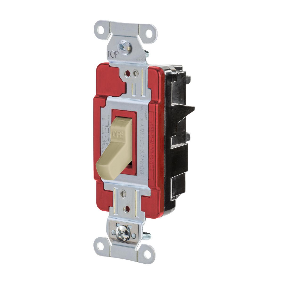 HBL1221STI EdgeConnect Screwless Termination Toggle Switch, 120/277 V, 20 A, 2-Position Contact