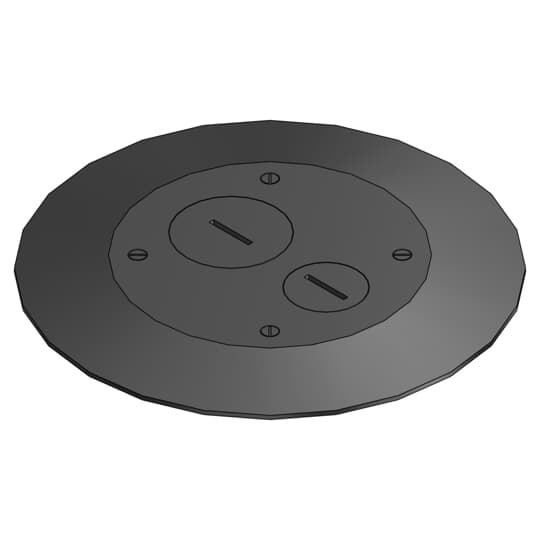 FFPT4-CVR-BRN Steel City Poke-Through Cover, 7-1/4 in Dia, Aluminum