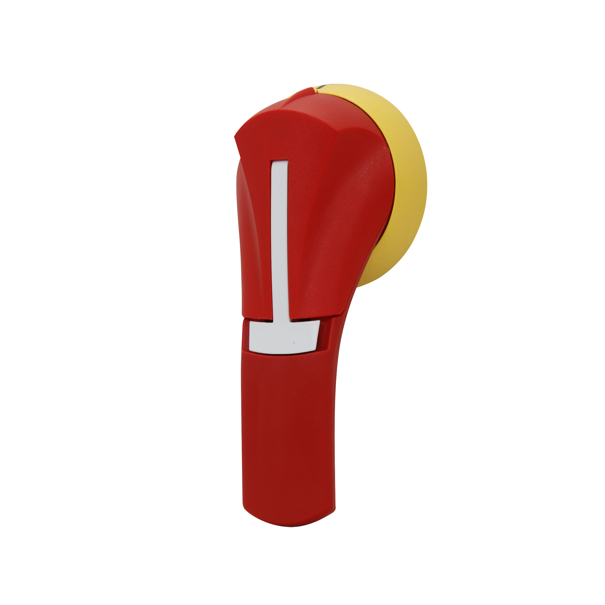 H4X-06TR Defeatable External Front Operated Padlockable Pistol Handle, 3.3 in L x 1.91 in W x 6-1/2 in H, Red/Yellow