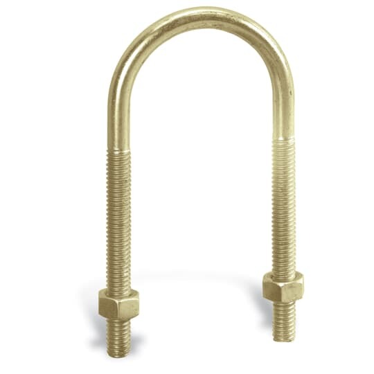 H-286-2 Kindorf Right Handed Thread U-Bolt, 3/8-16, GoldGalv, Steel