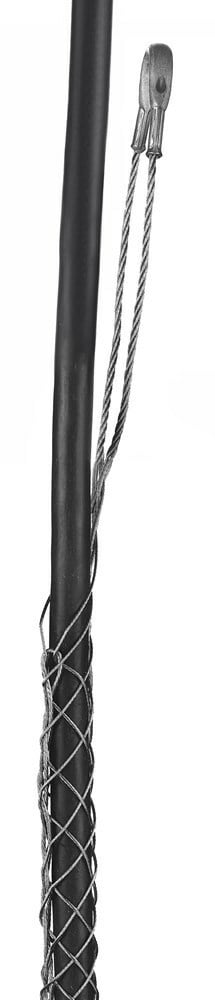 02202046 Standard Duty Lace Closing Split Mesh Offset Eye Single Weave Support Grip, 2150 lb Breaking Strength, 2.5 to 2.99 in Cable, Bronze, TiN Coated