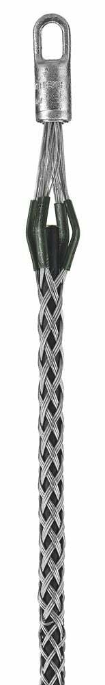 03302016 Standard Multiple Strength Non-Mounted Pulling Grip, 0.25 to 0.49 in Dia Cable, 26 in L Mesh, 7/8 in Dia Eye, 1360 lb Load, Galvanized Steel