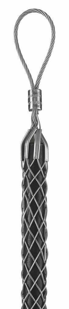 03303016 Standard Light Duty Low Tension Short Non-Mounted Pulling Grip, 1.5 to 1.99 in Dia Cable, 23 in L Mesh, 1360 lb Load, Galvanized Steel