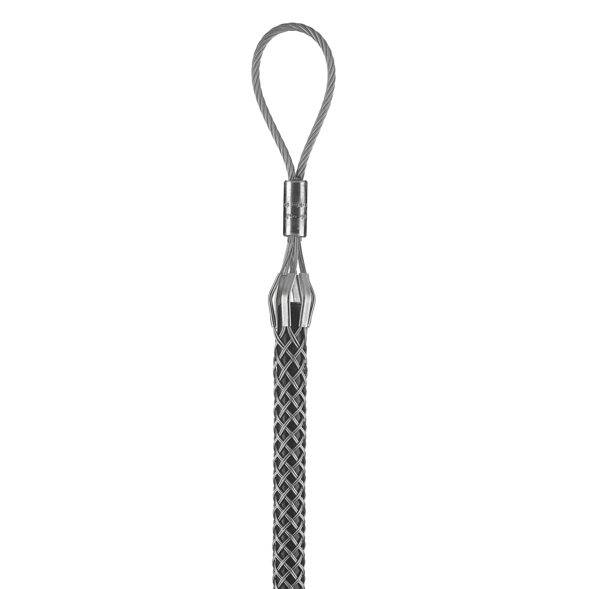 33041095 Standard Type T Non-Mounted Pulling Grip, 2.5 to 2.99 in Dia Cable, 36 in L Mesh, 4900 lb Load, Galvanized Steel
