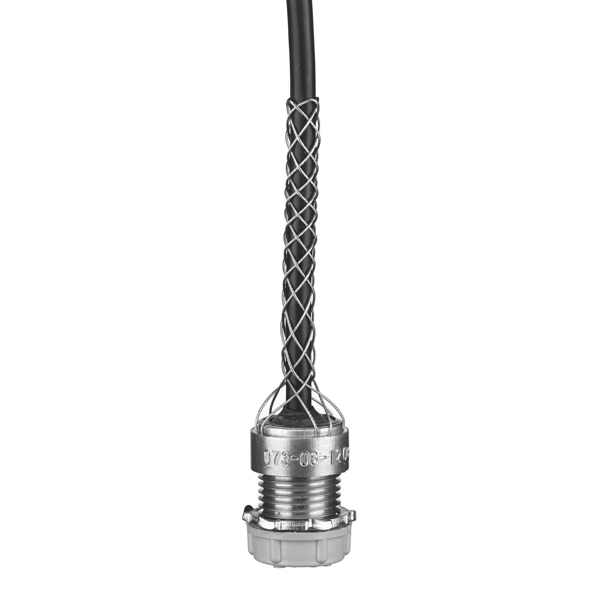 73031208 Dust Tight Light Duty Standard Strain Relief Wide Range Strain Relief Grip, 1/2 in Trade, 0.43 to 0.54 in Cable Openings, Aluminum/Steel, Galvanized