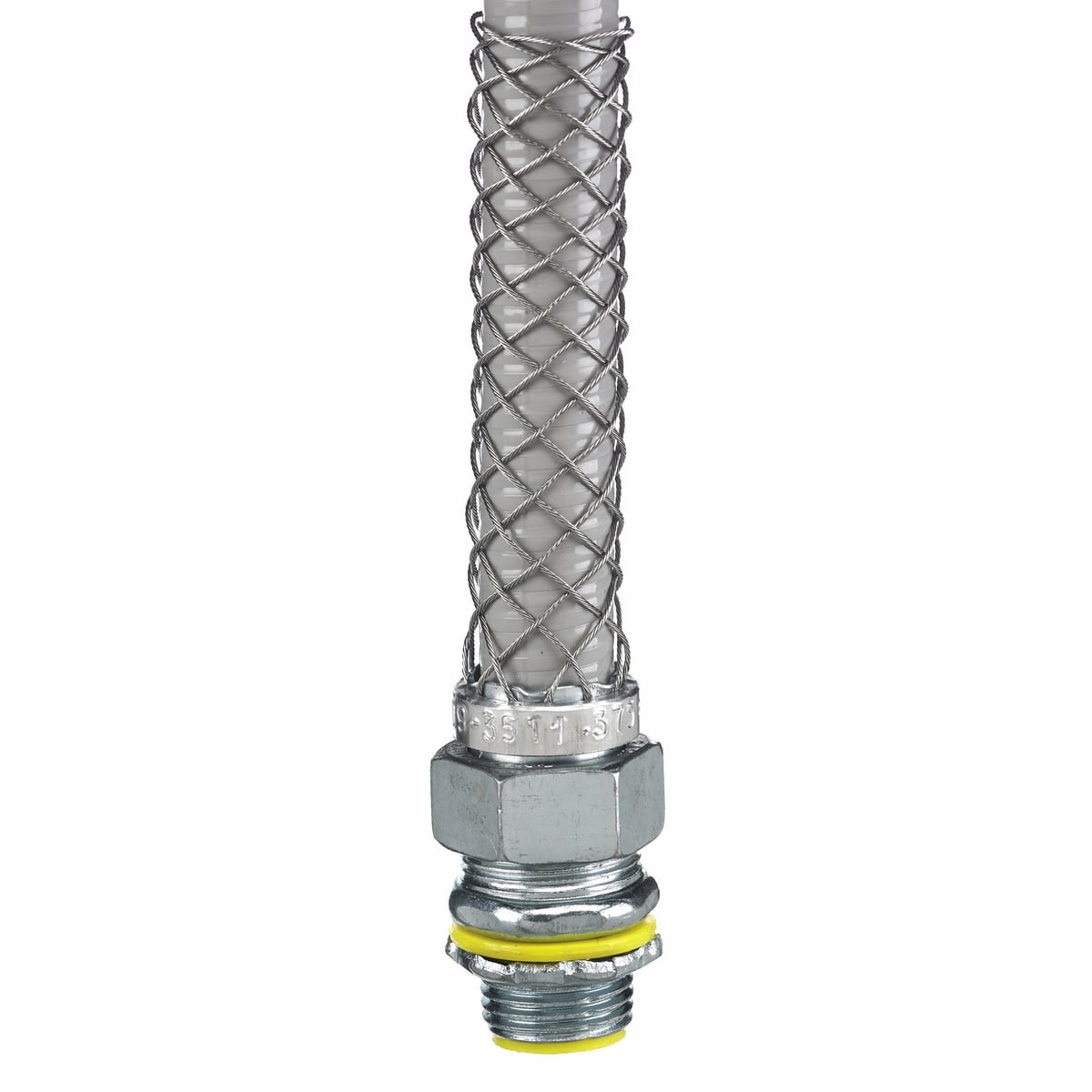 074093512 Insulated Straight Male Metallic Liquidtight Connector, 1/2 in Trade, Steel