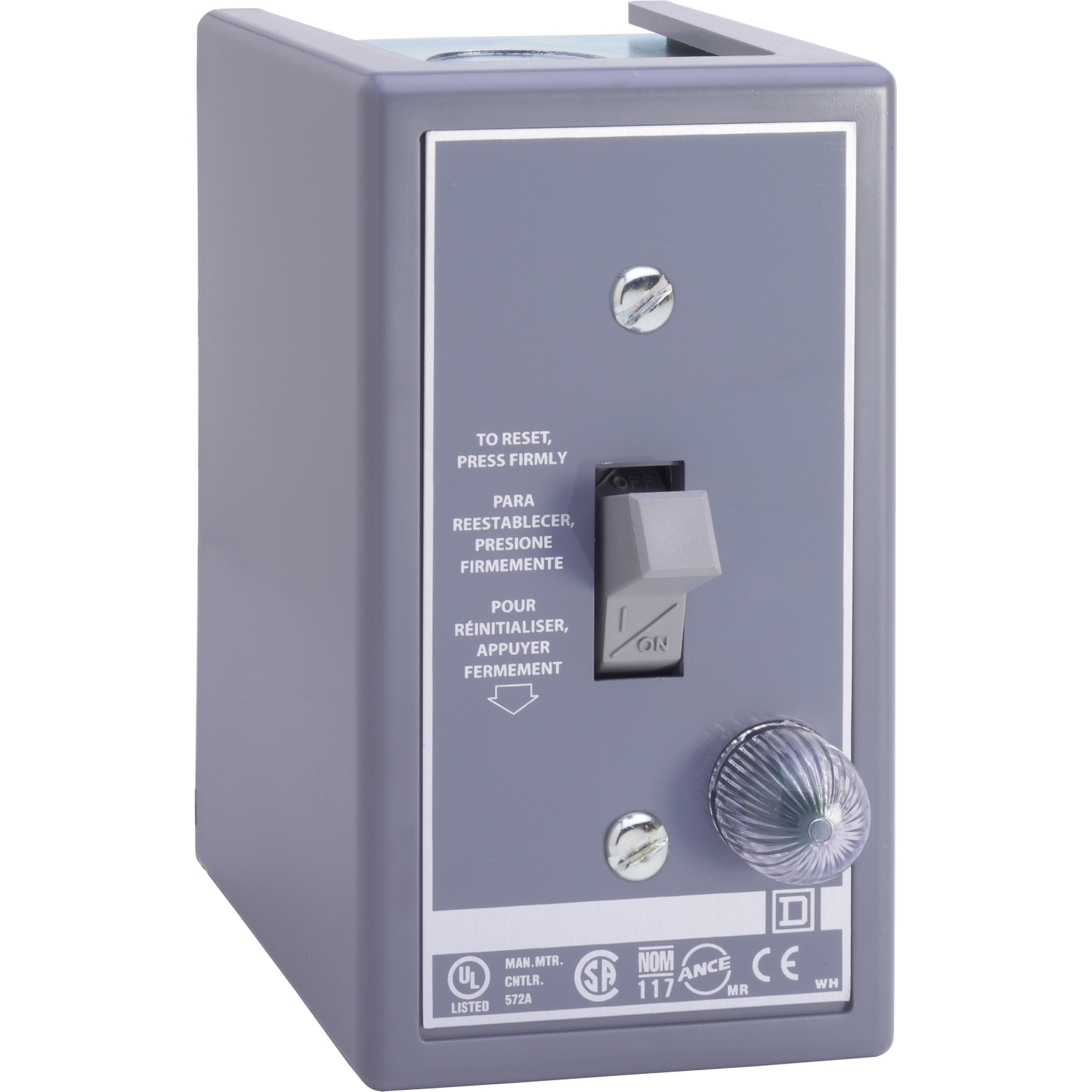 2510FG5PG 1-Phase Type F Non-Reversing Single Unit Standard Size Manual Starter With Green Pilot Light, 1 Poles, NEMA 1 Enclosure
