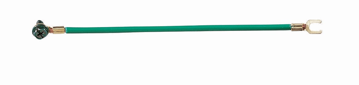 30-3201 Grounding Tail, 12 AWG Stranded Wire, 8 in L, Fork/Ring Terminal