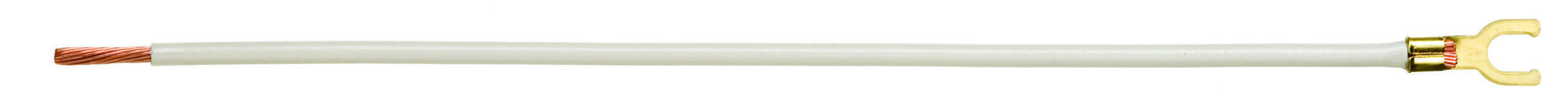 30-3570 Non-Grounding Wire Pigtail, 12 AWG Stranded Wire, 8 in L, Fork/Stripped End Terminal