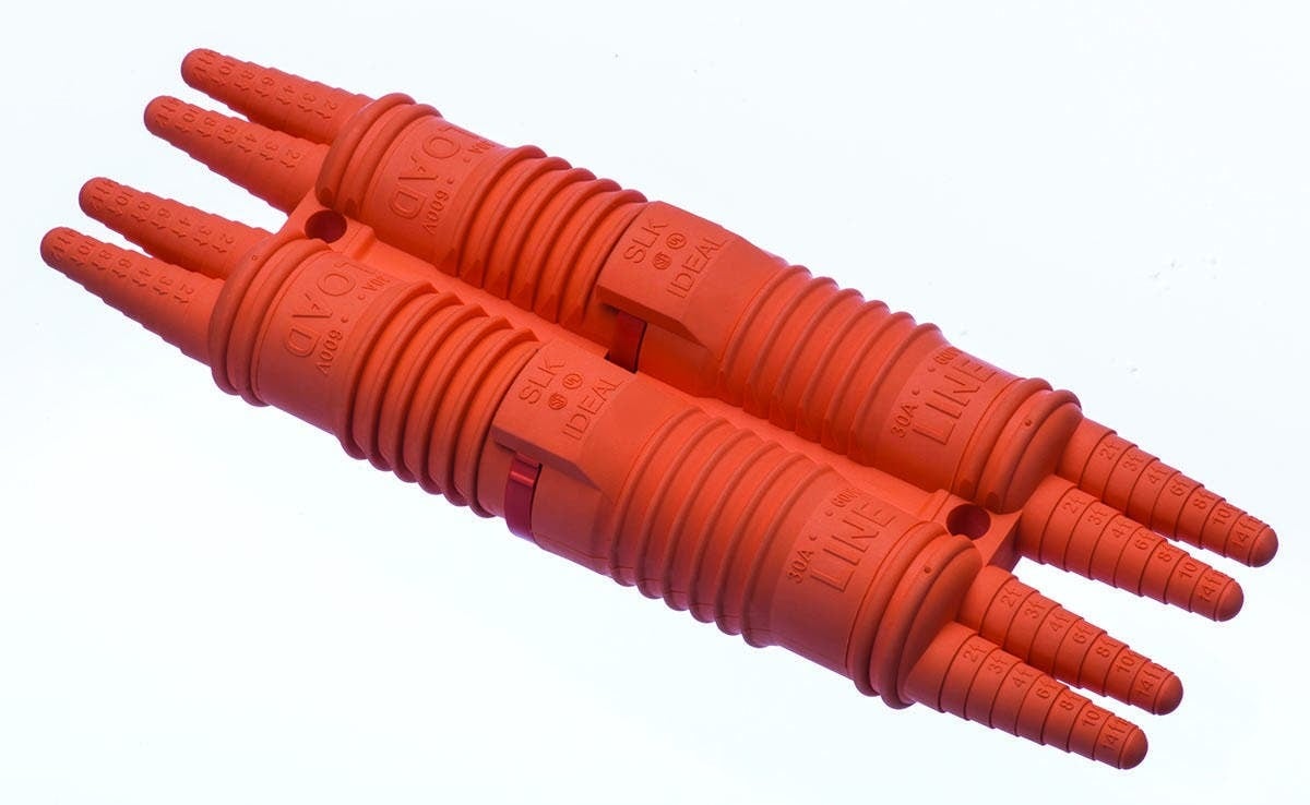 30-S2222D Dual Y-Tap Breakaway Fused Disconnect Fuse Kit, 14 to 2 AWG Aluminum/Copper Wire, Polypropylene/TPE Insulation, Brass