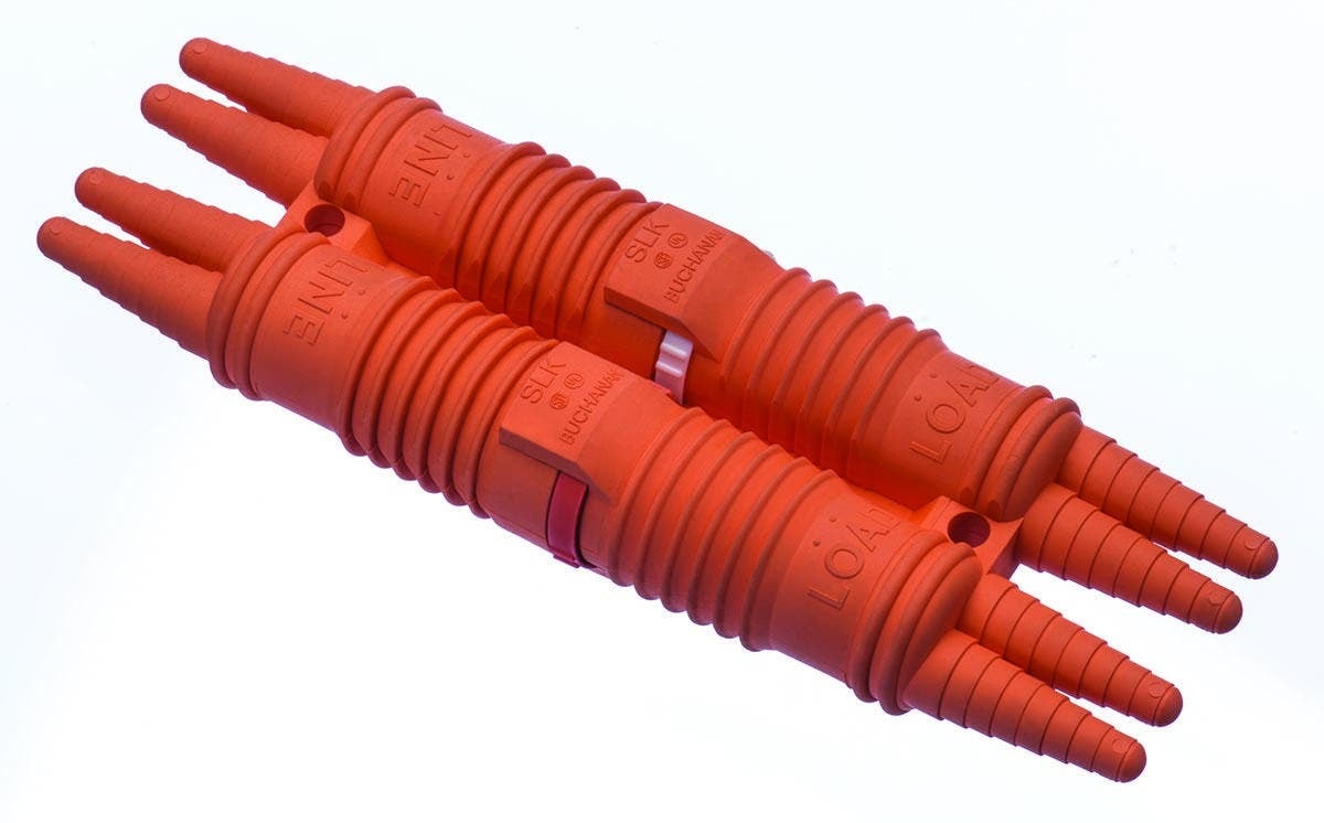 30-S2222P Fused/Non-Fused Y-Tap Breakaway Disconnect Fuse Kit, 14 to 2 AWG Aluminum/Copper Wire, Polypropylene/TPE Insulation, Brass
