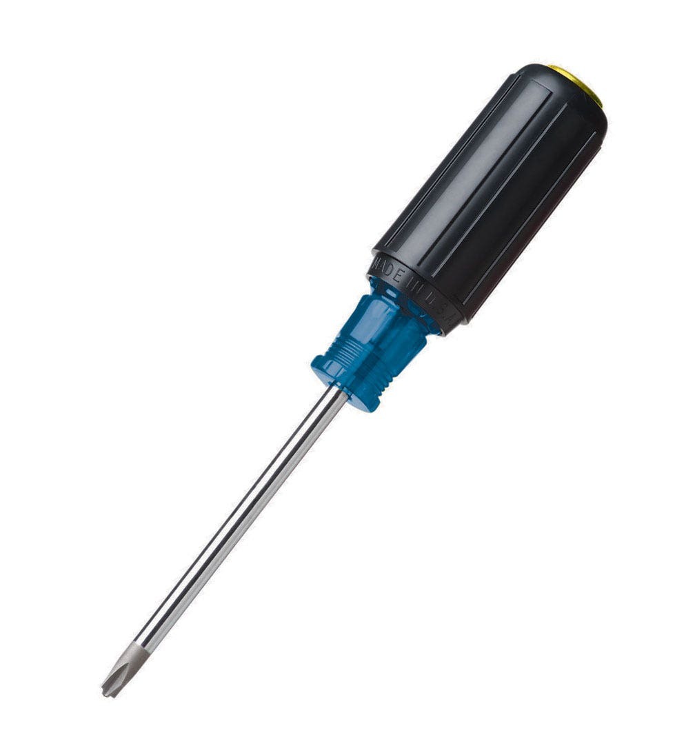 35-204 Screwdriver, Combination Point, 8-5/16 in OAL, Cellulose Acetate Handle, Polished Chrome