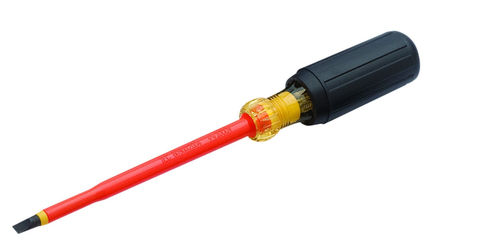 35-9151 Screwdriver, 1/4 in Slotted Point, 10 in OAL, Acetate Handle, Black Oxide