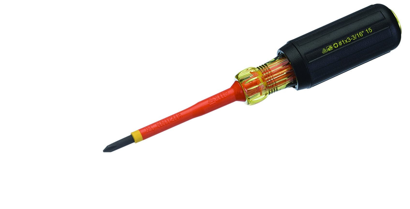 35-9193 Screwdriver, #1 Phillips Point, 7 in OAL, Acetate Handle, Black Oxide