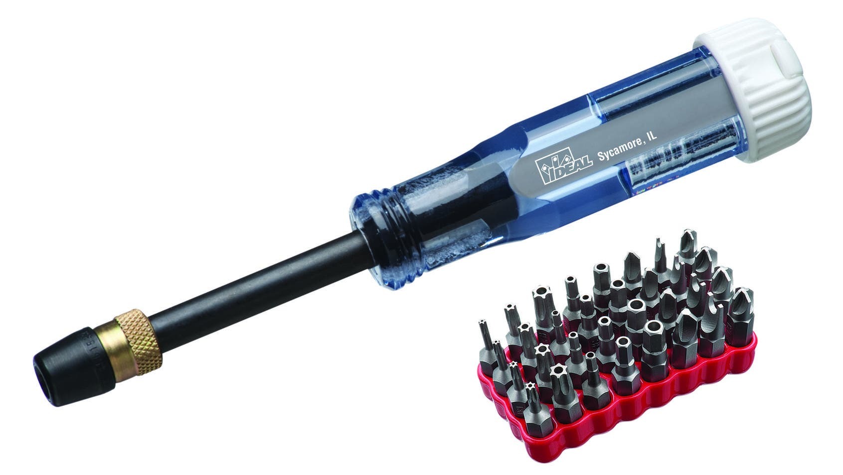 35-933 Quick Change Screwdriver Set, 33 Pieces, Steel/Cellulose Acetate, Black Oxide