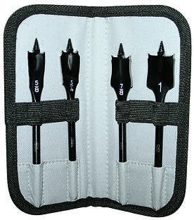 36-432 Power-Spade Spade Bit Kit With Pouch With Pouch, 5/8 in Min Drill Bit, 1 in Max Drill Bit, 4 Pieces