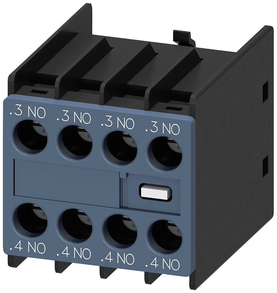 3RH29111FA40 Sirius Auxiliary Switch Block, 690/600 V AC/V DC, 1/0.26 A, 4 Contacts