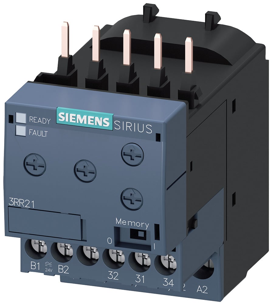 3RR21411AA30 2-Phase Current Monitoring Relay With Analog Setting, 24 V AC/DC, 1.6 to 16 A, 1CO Contact
