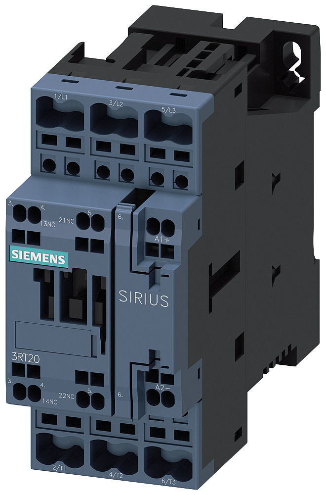 3RT20262BB40 Sirius Power Contactor, 24 V DC V Coil, 25 A, 3NO Contact, 3 Poles