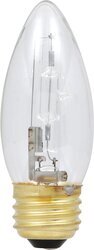 40B11/HAL/CL-120V/52560 Ecologic Dimmable Decorative Lamp, 40 W, E26 Lamp Base, B11 Shape, 120 VAC