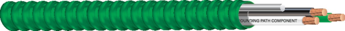 MCAP MC All Purpose Hospital Care Facility Cable, 12 AWG, 2 Conductors, Solid, Blue/White/Green, 250 Foot Coil